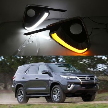 Toyota Fortuner Fog Lamp DRL Covers - 2016-2017 - Cars LED Lightening - Best Price in Pakistan - HitShop.pk